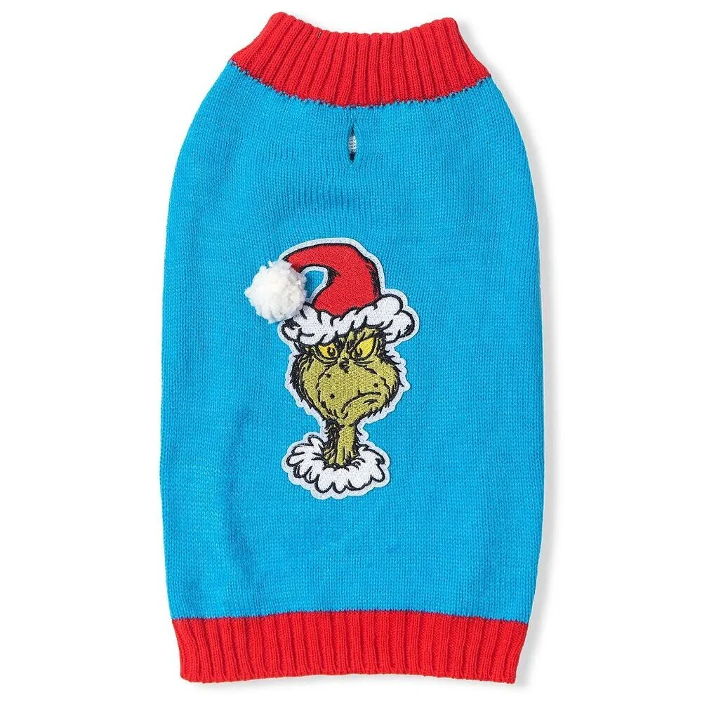 The Grinch Dr. Seuss Holiday Sweater Pet Christmas Dog Apparel Size X-large Xmas